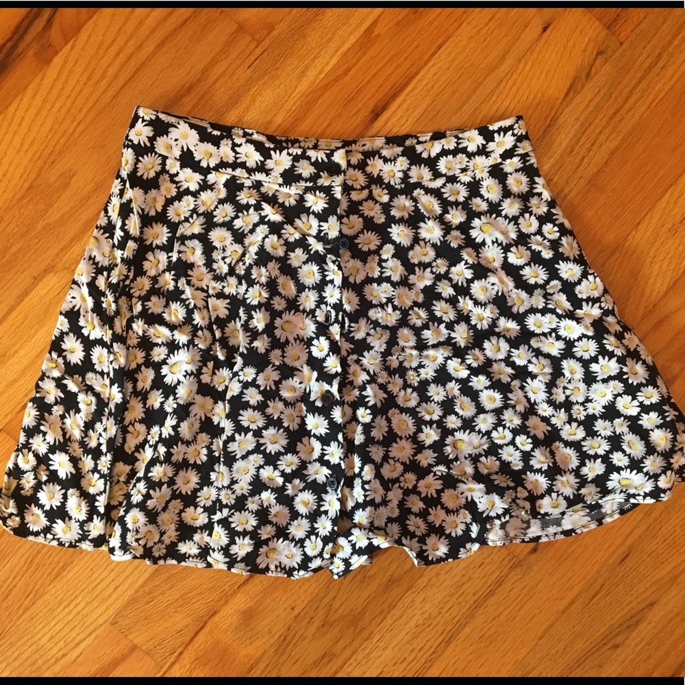 Forever 21 Sunflower Skater Skirt